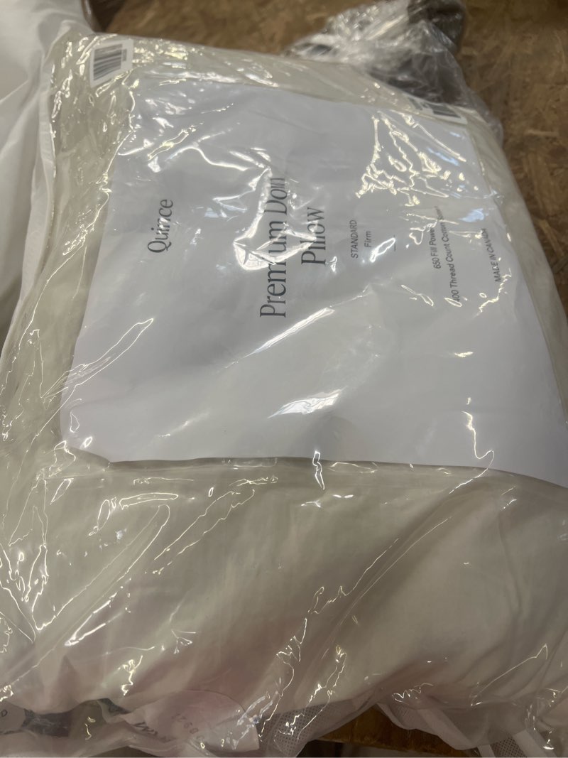 Condition photo showing Good Condition for premium down pillow, standard, firm