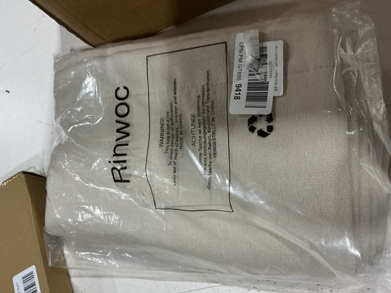 Condition photo showing As Is for blackout curtains 84 inch length 2 panels set for living room, grommet linen-look textured light blocking room darkening energy saving thermal insulated drapes for bedroom (w52xl84, cream) 52"w x 84"l (pack of 2) cream