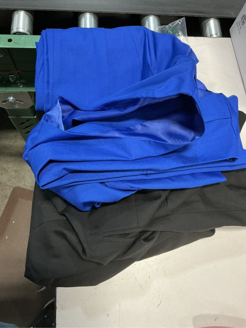 Condition photo showing As Is for Wangyue Mens Suit 3 Piece Slim Fit Suits for Men Wedding Prom Tuxedo for Men Formal Business Suit Large Black-royal Blue