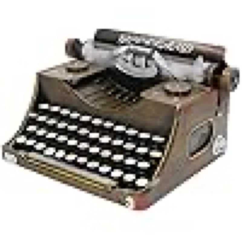 Retro Vintage Typewriter Model, Finish Antique Fake Typewriter Decoration, Ideal Gift Manual Typewriter Model Ornament Collectible Figurine Photo Prop for Office, Study Room, Cafe