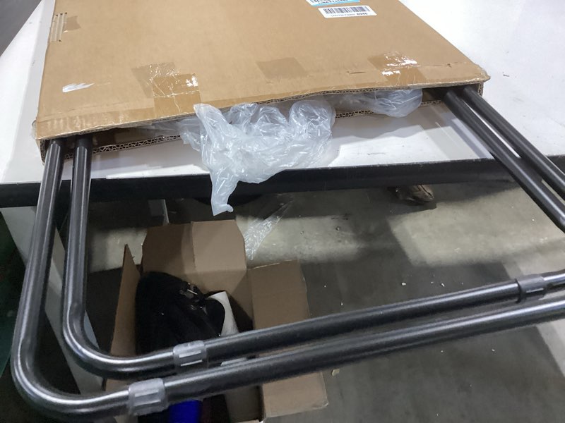 Condition photo showing Good Condition for loftey tv tray table, folding tv dinner table, portable tv tables for living room for eating, heavy duty foldable side table for eating on couch&sofa, black black 1 pcs
