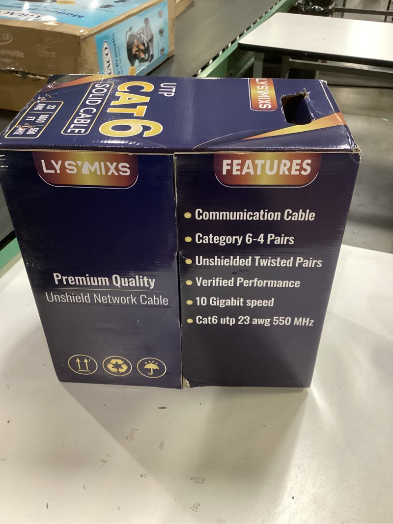 Condition photo showing Good Condition for cat6 ethernet cable 1000ft channel test pass, cat6 1000ft ethernet cable 23awg solid cca, cat6 cable 550mhz 10g with easy pull box white 1000ft white