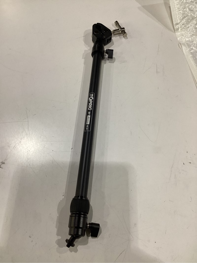 Condition photo showing New/Like New for toprig accsoon camera slider support arm (2 pack) with c clamps&extendable arms, tripod stabilizer support rods, aluminum alloy tripod stability arm for motorized camera slider stable shooting-30inch