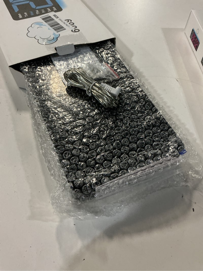 Condition photo showing New/Like New for Digital Wall Clock Large Display, 17.3" Digital Clock with RGB Color Remote Control, Auto-Dimming Big Wall Clock with Night Light,Auto DST,Date Week,Temp for Home Decoration, for Elderly (Green)