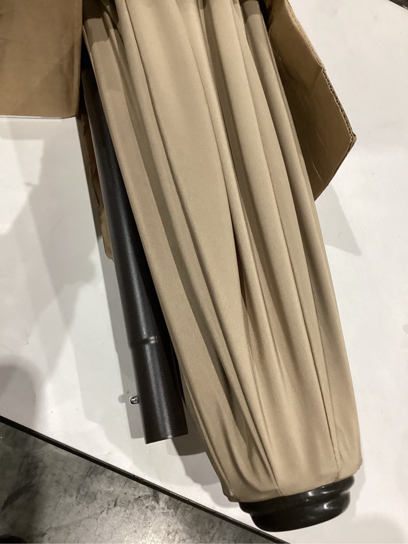 Condition photo showing Good Condition for homshade 9ft 3-tiers outdoor patio umbrella with 5-year fade resistant,vented outdoor commercial market umbrella with upf50+ uv protection & push button tilt and crank for pool,backyard(beige)