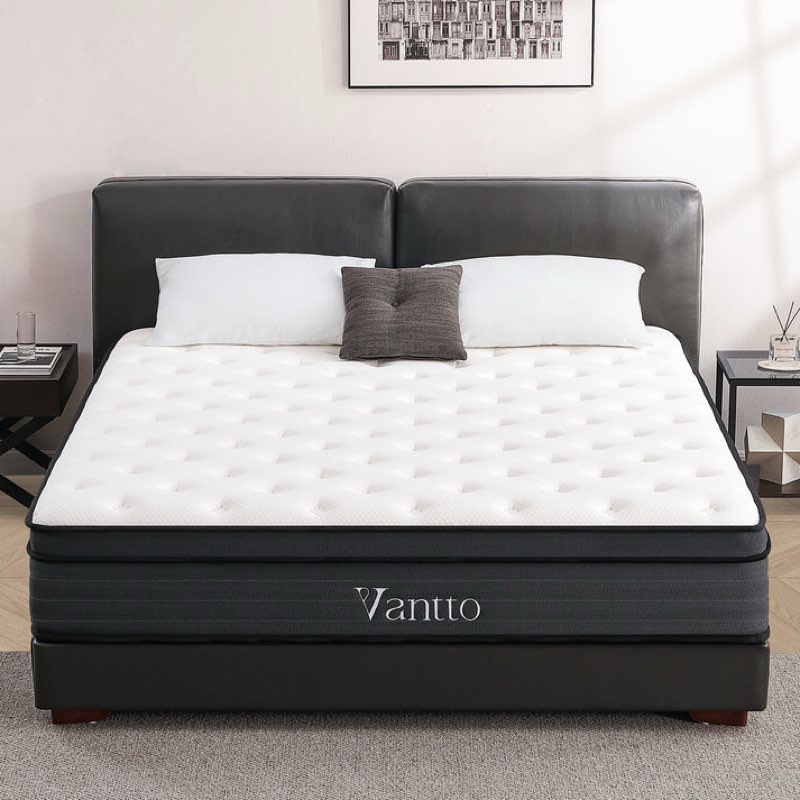 Vantto Queen Mattress, 12 Inch Hybrid Mattress in a Box, Queen Size Memory Foam Mattress