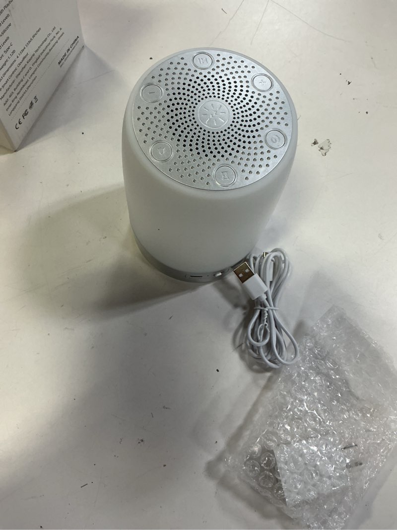 Condition photo showing Good Condition for Smart Red Light Therapy Lamp & Sleep Sound Machine for Bedroom with Alarm Clock, 32 White Noises Sound Machine, Night Light with App Control, 5-Level Red Light (620–690nm), 2600mAh Battery?Large?