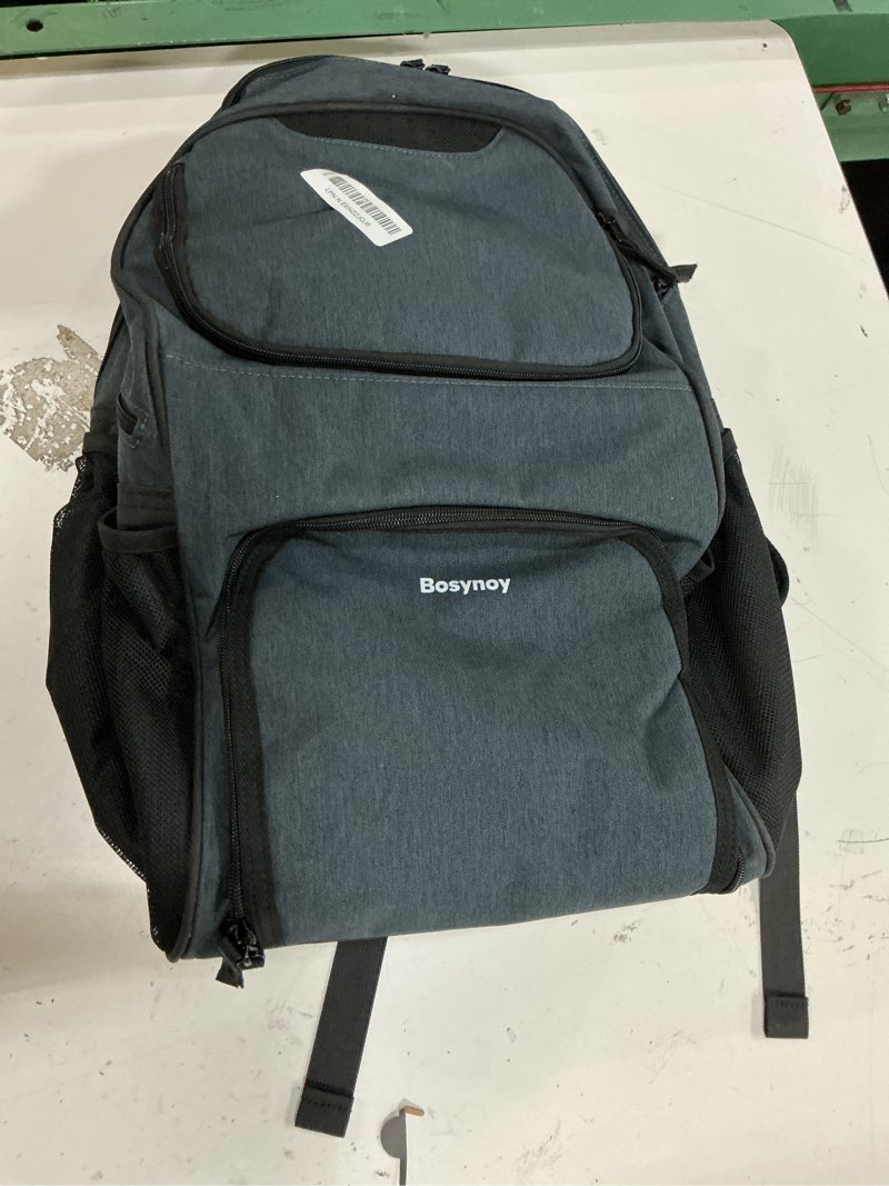 Condition photo showing Good Condition for bosynoy bowling backpack, bowling ball bag totes for single ball with shoe compartment & foam padded, fits shoes up to us mens size 16, grey gray
