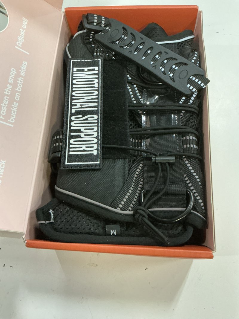 Condition photo showing Good Condition for service dog tactical vest harness and leash set medium sized dog emotional support- tactical dog harness training collar with name (black, s) black s