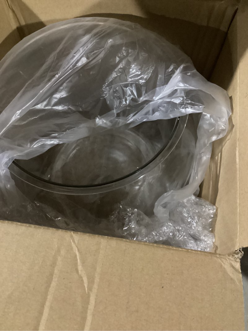Condition photo showing Good Condition for Geelin 1.5 Gallon Plastic Fish Tank Large Bowl Shatterproof with Crystal Clear Clarity for Terrarium, Flower Vase Centerpiece Gift for Fish Lovers(Round) 1.5 Gallon Round