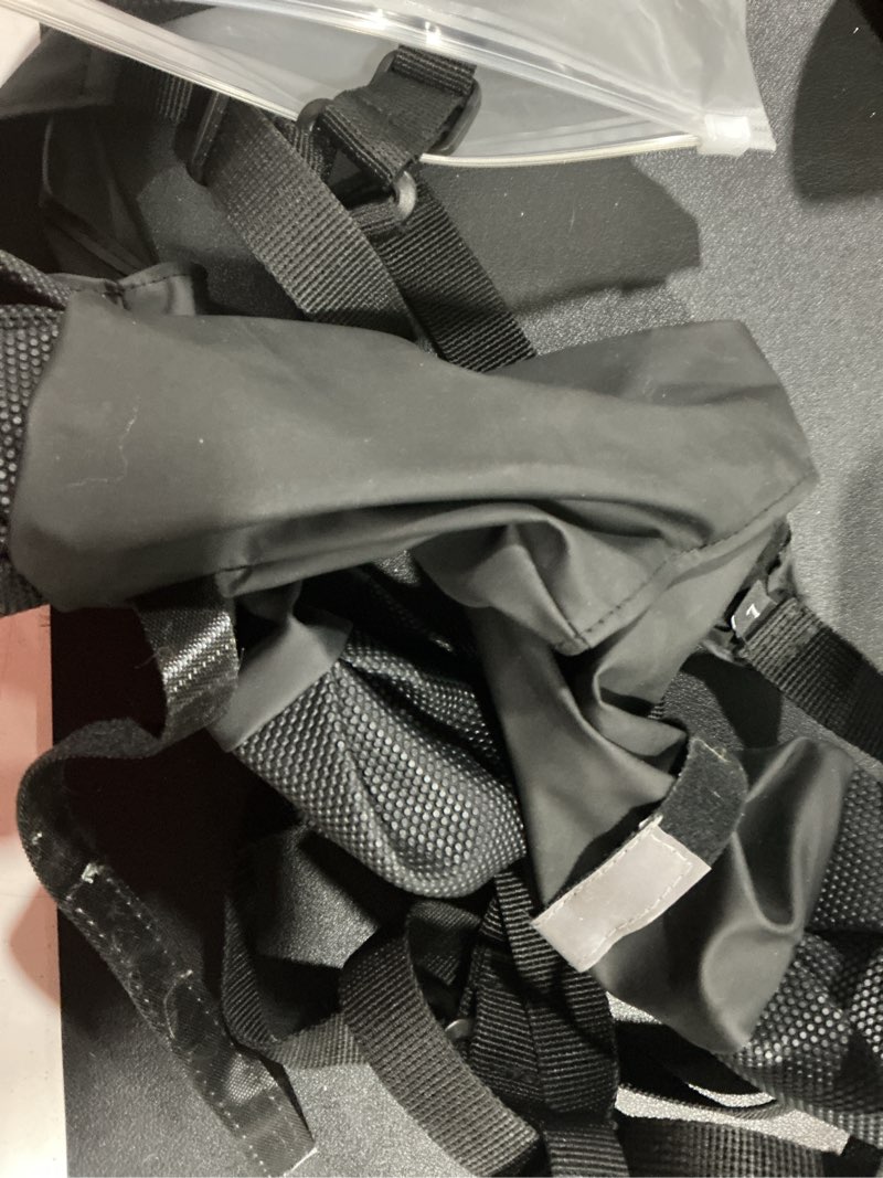 Condition photo showing Good Condition for Dog Suspender Boots, Anti-Slip & Fall Waterproof Dog Shoes Leggings, Dog Paw Protector for Small Medium Dogs, Adjustable Dog Boots Pet Shoes for Outdoor Walking Black,L L Black