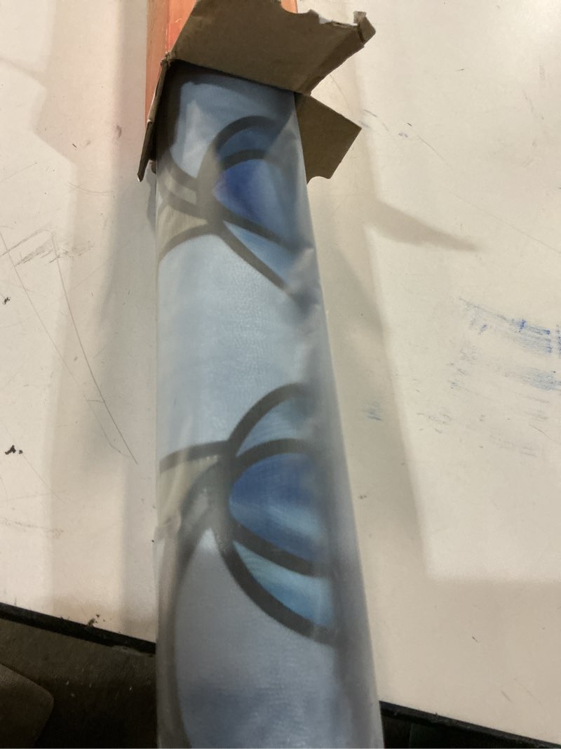 Condition photo showing New/Like New for 3D Stained Glass Window Privacy Film, Heat Control UV Blocking Static Cling Decorative Window Film for Bathroom,Front Door,Home Non Adhesive,35.4 x 78.7 inches Azure Bloom Blue Azure Bloom 35.4 x 78.7 inches