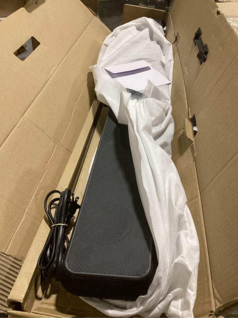 Condition photo showing As Is for Bowers & Wilkins Panorama 3 Sound Bar with Subwoofer Built-In - 3.1.2 Channels, 13 Drivers, Dolby Atmos 3D Audio, Wireless Streaming, Alexa Built-in, AirPlay & Spotify Connect, Multiroom, Black