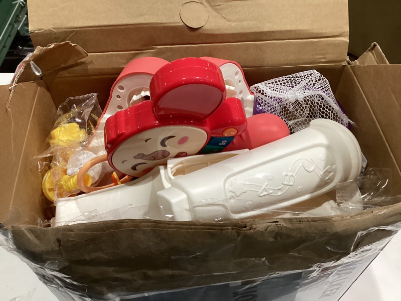 Condition photo showing As Is for QDRAGON 5 in 1 Walker for Baby Girl, Baby Push Walkers, Assemble as Scooter/Motorbike/Activity Center/Detachable Panel, Walking Toys for Infants 6-12 Months, Red pink