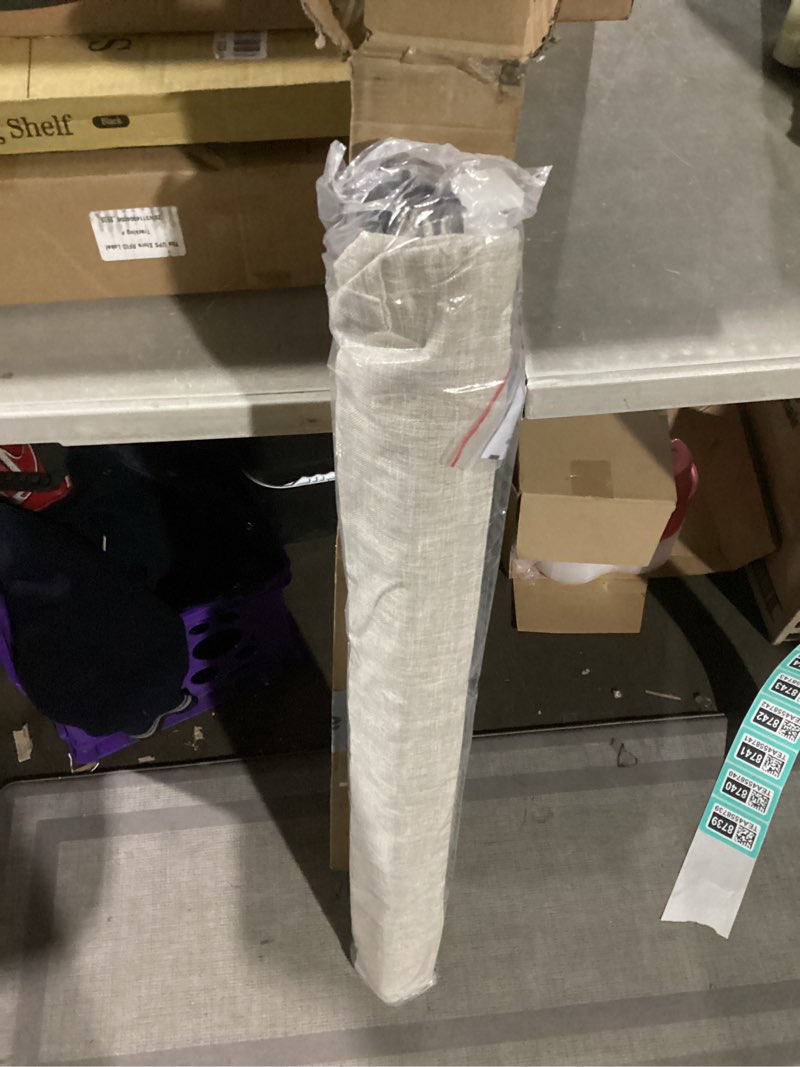 Condition photo showing New/Like New for no Drill Cordless Roman Shades for Windows, 38" W × 64" H - Light Filtering - Linen - Beige Light Filtering - Linen - Beige 38" W × 64" H