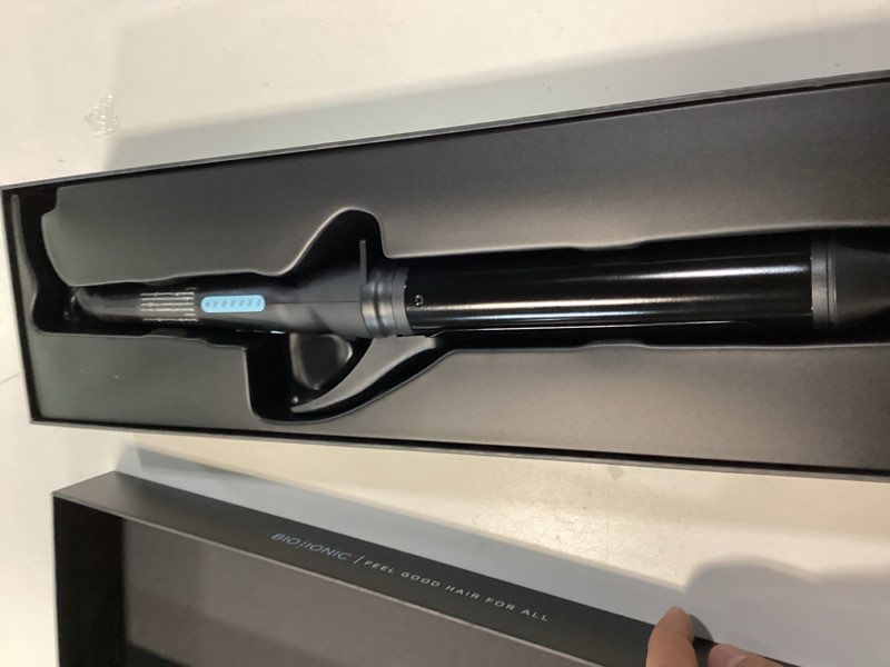 Condition photo showing Good Condition for Bio Ionic Long Barrel Curling Iron with Moisture Heat Technology & NanoIonic MX Versatile Curling Wand - Multiple Barrel Sizes for Tight, Classic, Loose & Soft Curls 1.5 Inch (Soft Curls) Black