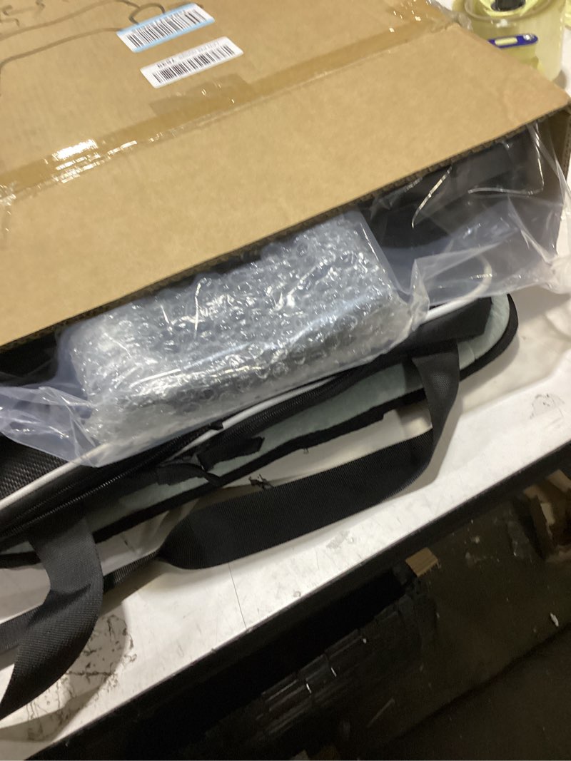 Condition photo showing As Is for petskd small pet carrier with wheels (17" l x 12" w x 8.5" h), jetblue/allegiant/spirit airlines approved, rolling pet carrier for small dogs & cats (black) 17.0"l x 12.0"w x 8.5"h black and wheeled