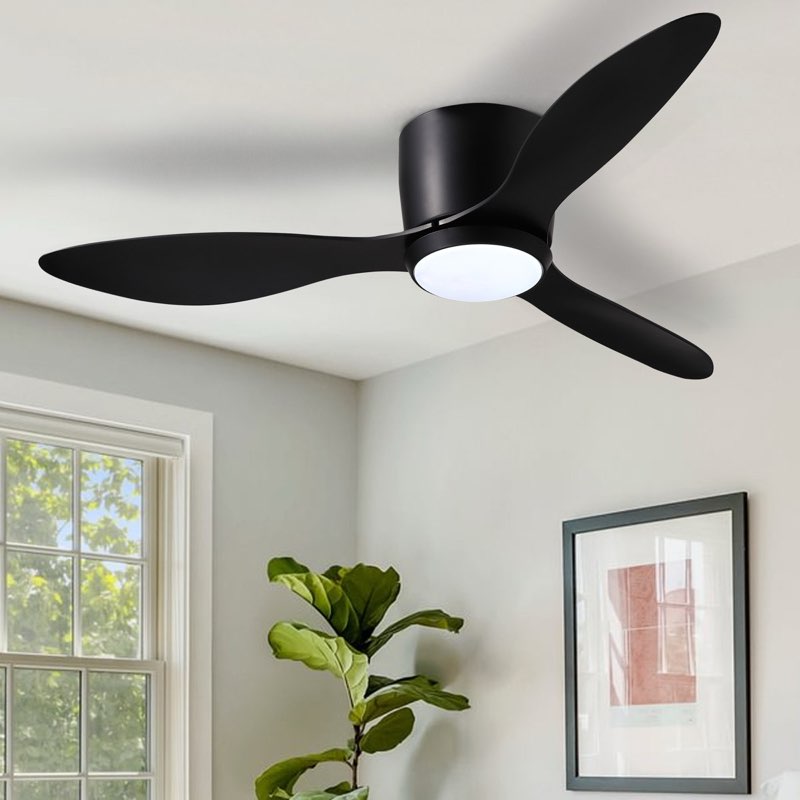 jamarreon 42''/52'' low profile dimmable ceiling fan with led lights & remote control