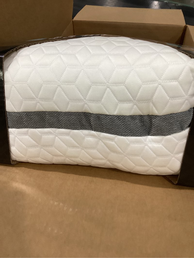 Condition photo showing Good Condition for brookstone 2-in-1 comfort memory foam pillow with better than down fill for firm yet plush feel | innovative hybrid design bed pillow with dual-sided cool & warmth comfort all seasons | soft pillow