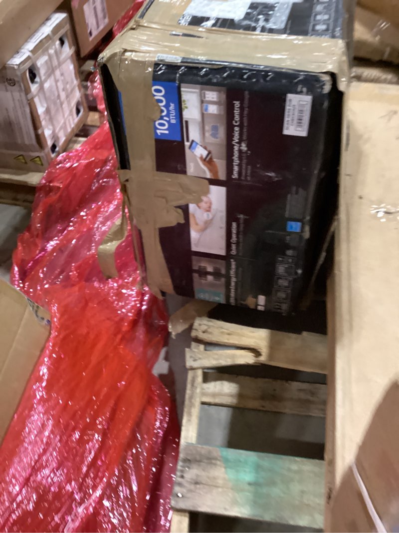 Condition photo showing As Is for LG 10,000 BTU Smart Window Air Conditioner, 115V, Cools 450 Sq. Ft. for Bedroom, Living Room, Apartment, Dual Inverter, Quiet Operation, Energy Star, works with LG ThinQ, Amazon Alexa and Hey Google