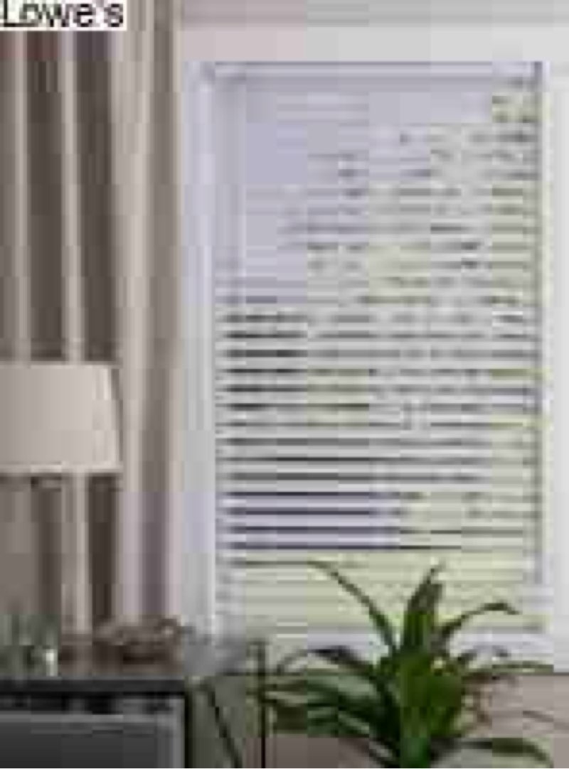 Project Source Premium 2-in Slat Width 30-in x 64-in Cordless White Vinyl Room Darkening Plantation Blinds