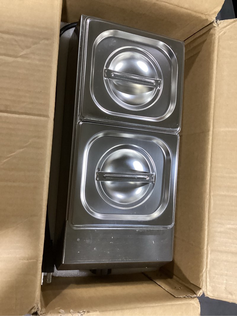 Condition photo showing As Is for 9 lbs 2 tanks chocolate tempering machine chocolate melter, chocolate melting pot with temp control 86~185?, 1000w stainless steel electric commercial chocolate warmer and melter