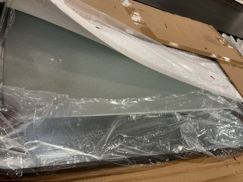 Condition photo showing Good Condition for Delma Bathroom Mirror, Black Framed Bathroom Mirror for Over Sink, High-Definition Vanity Mirror, Versatile Mirror for Bathroom, Hangs Horizontally or Vertically(40x28, Black) Rect Black 40"L x 28"W