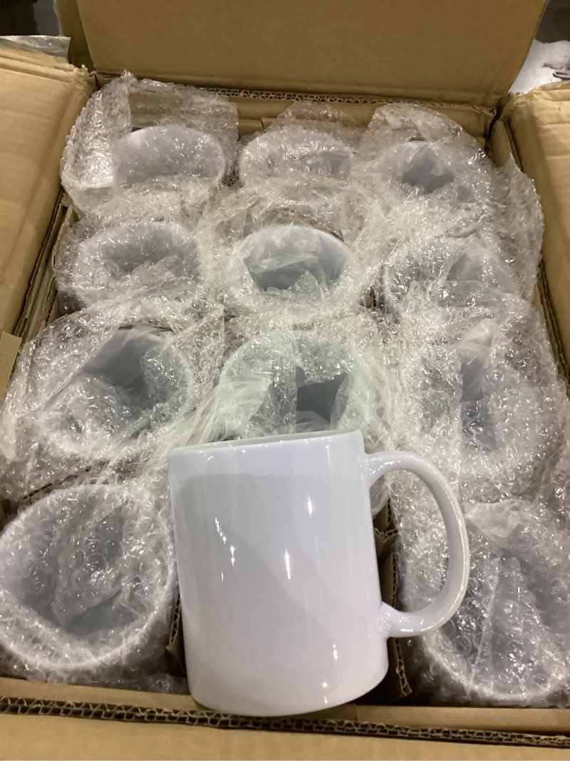 PYD Life Sublimation Mugs Blank 11 OZ Bulk Coffee Mugs White Ceramic Photo Cups Wholesale for Cricut Mug Press Tumbler Heat Press Print 27 Pack…