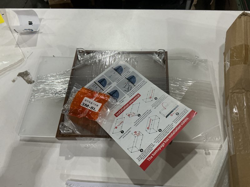 acrylic wood grain display case?8" l x 8" w x 16" h thickening ? 2cm high base ? can be stacked suit