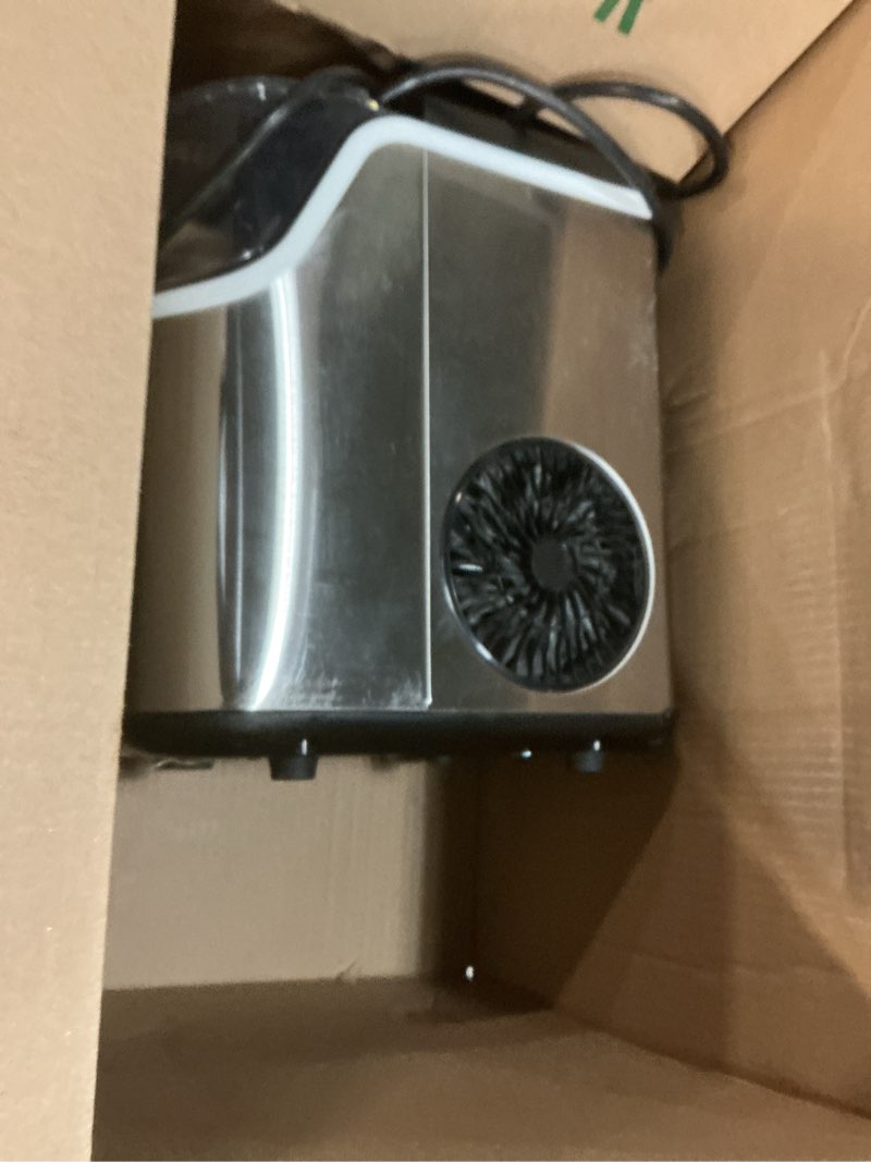 Condition photo showing As Is for Antarctic Star Nugget Ice Makers Countertop, Pebble Ice Machine with Chewable Pellet Ice, 34Lbs/24H, Self-Cleaning, Sonic Ice, One-Click Operation, for Kitchen,Office Stainless Steel Silver