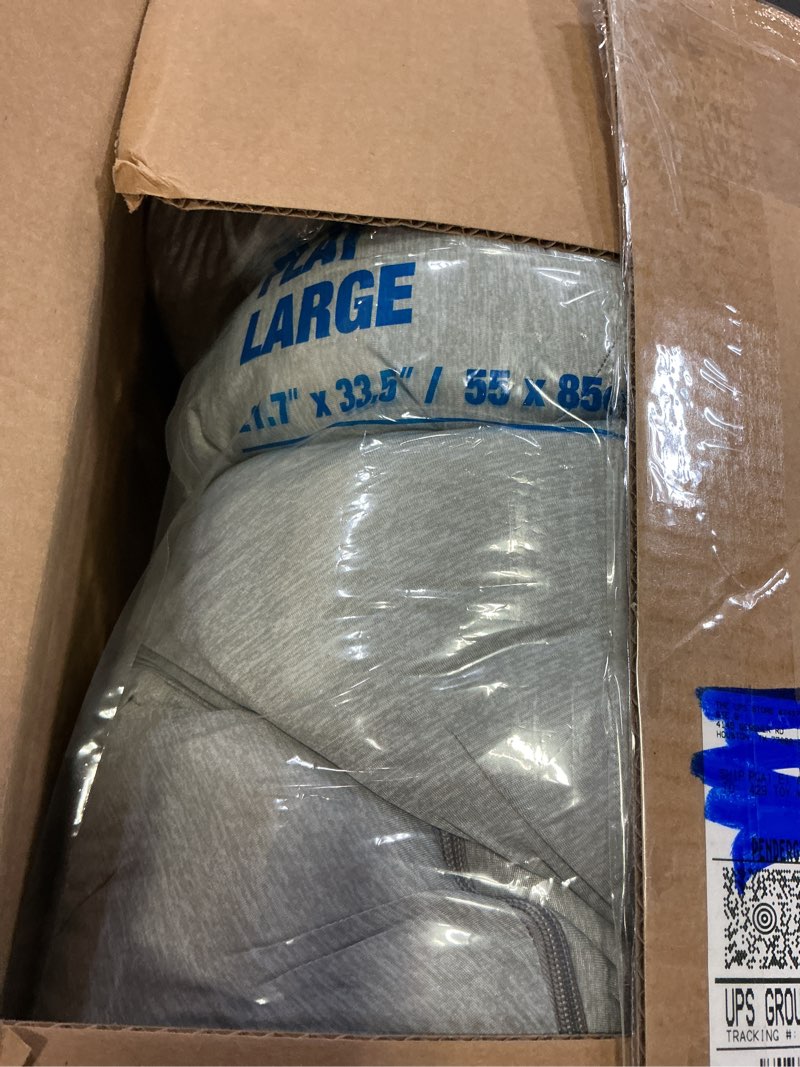 Condition photo showing As Is for Momcozy Pregnancy Pillows with Cooling Cover, U-Shaped Full Body Maternity Pillow for Side Sleepers 57 Inch - Support for Back, Hip, Belly, Legs for Pregnant Women Grey- Cooling Fabric