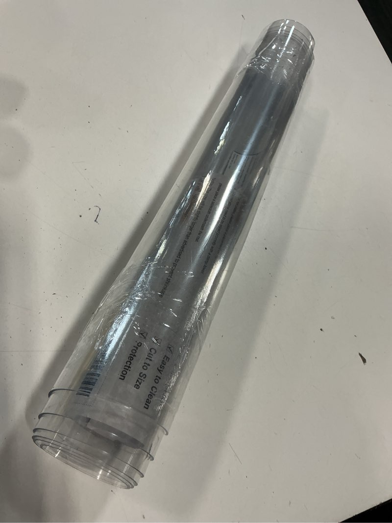 Condition photo showing Good Condition for lovepads clear desk mat 18 x 42 inch, 1.5mm thick clear table protector, waterproof plastic table cover protector, pvc desk protector mat, vinyl desk cover for desktop, coffee & dining table 18" x 42" (rectangular) clear 1.5mm