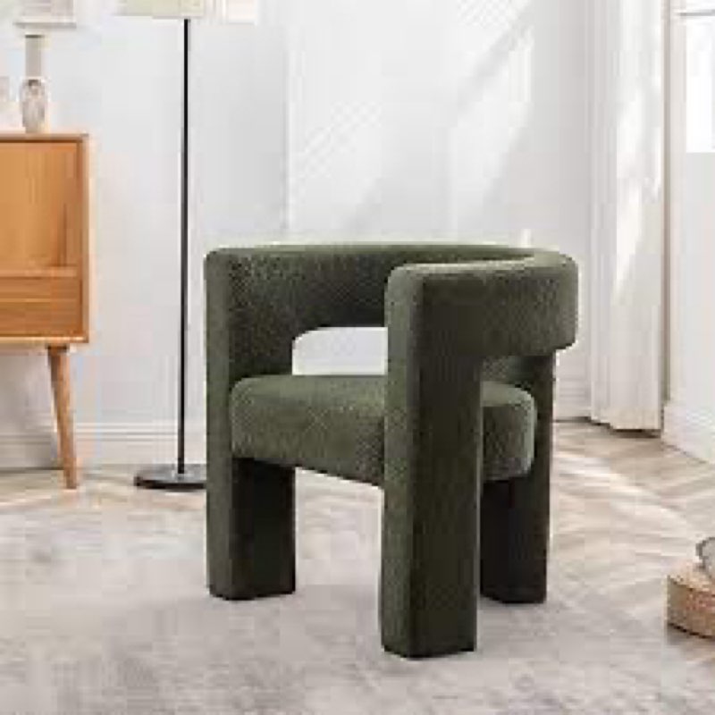 Brycie 28" Wide Boucle Upholstered Square Armchair