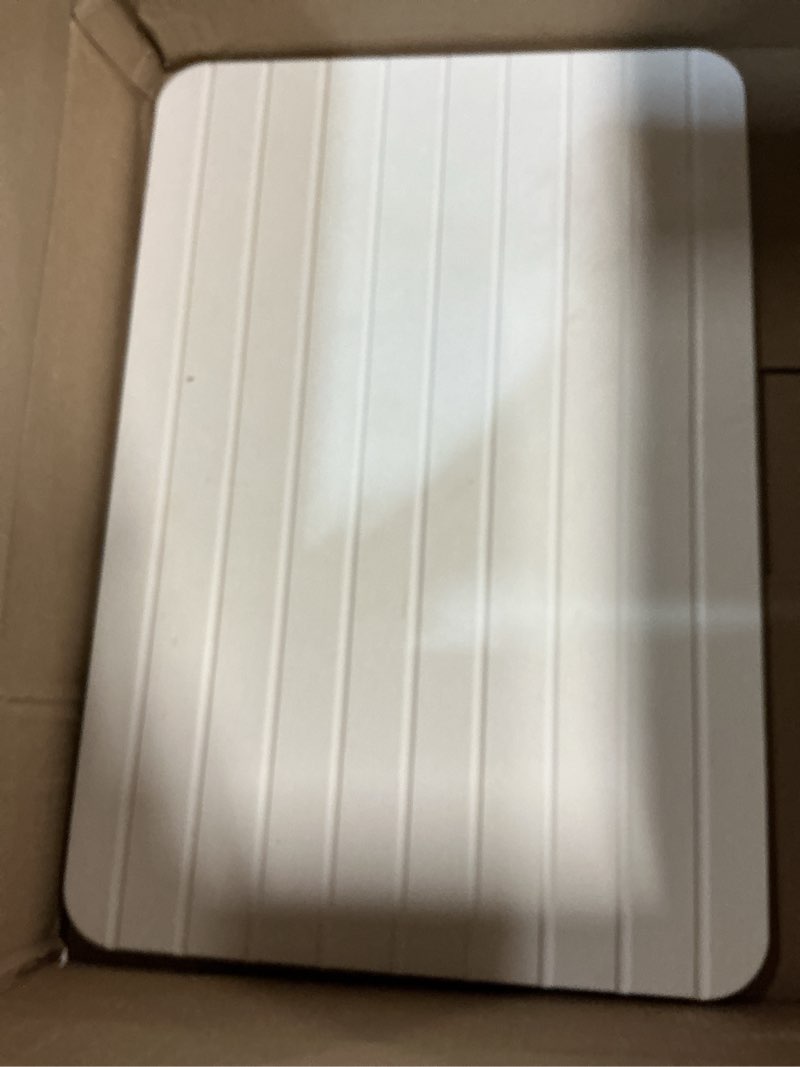 Condition photo showing As Is for Stone Bath Mat, Quick Drying Diatomite Shower Mat, Non-Slip Super Absorbent Bath Stone Mats for Bathroom Floor, Natural Easy to Clean, White 22.5"x15.4" White