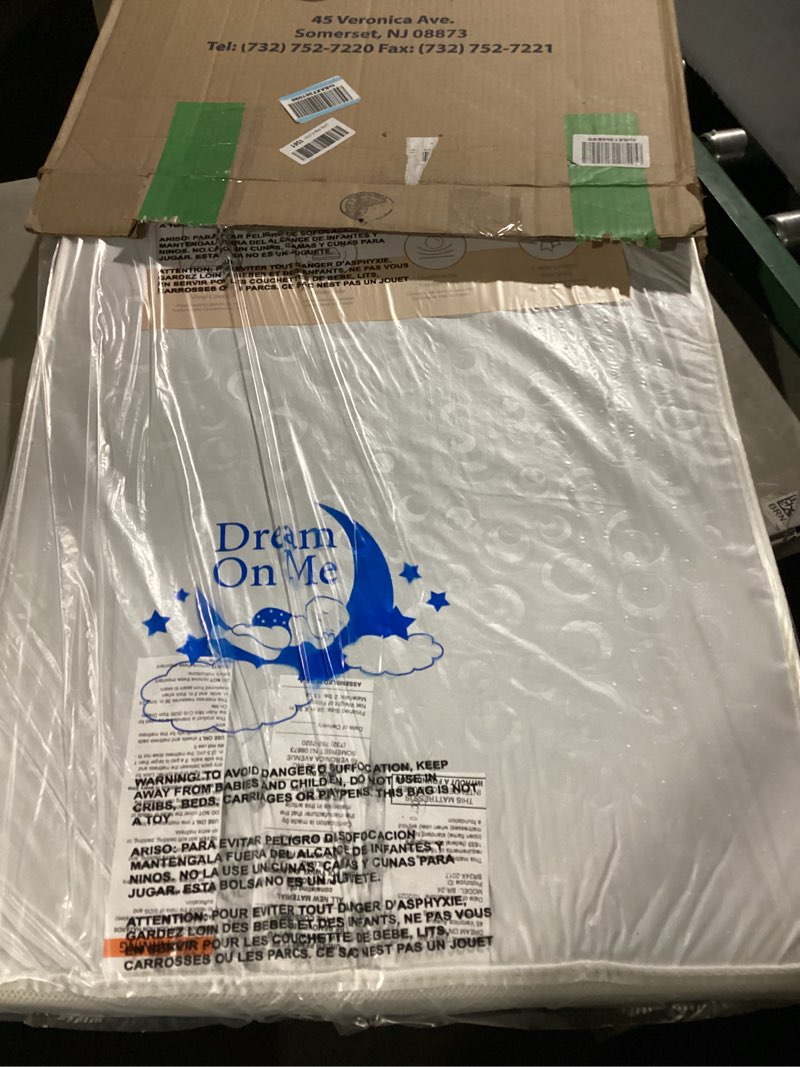 Condition photo showing Good Condition for dream on me 2-in-1 breathable two-sided 3" portable mini crib mattress, greenguard gold certified, vinyl and breathable fabric, white