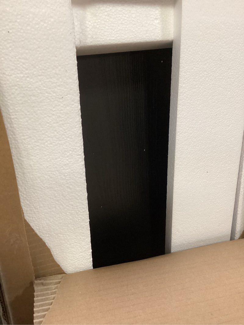 Condition photo showing Good Condition for NTC Mingle 47-Inch Console Table, Modern Solid Wood Entryway Table with Hidden Drawer, Waterproof & Heat Resistant, Narrow Table for Hallway, Living Room & Foyer, Burnt Black 47 Inch Console Burnt Black