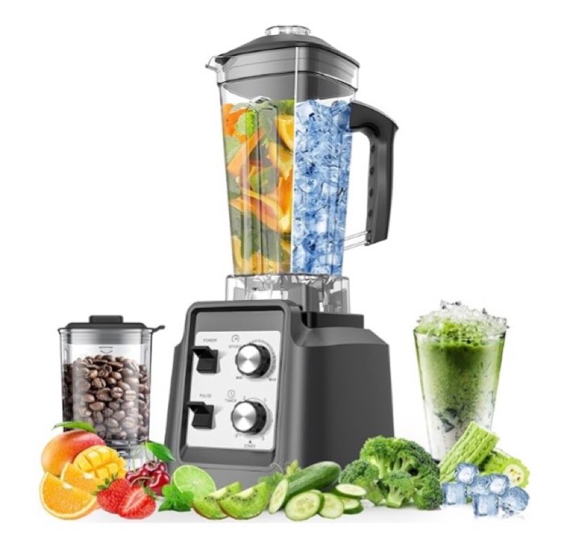 Smoothie Blender - Blender for Smoothies, Blenders for Kitchen for Smoothies, Shakes, and Frozen Drinks, Silver