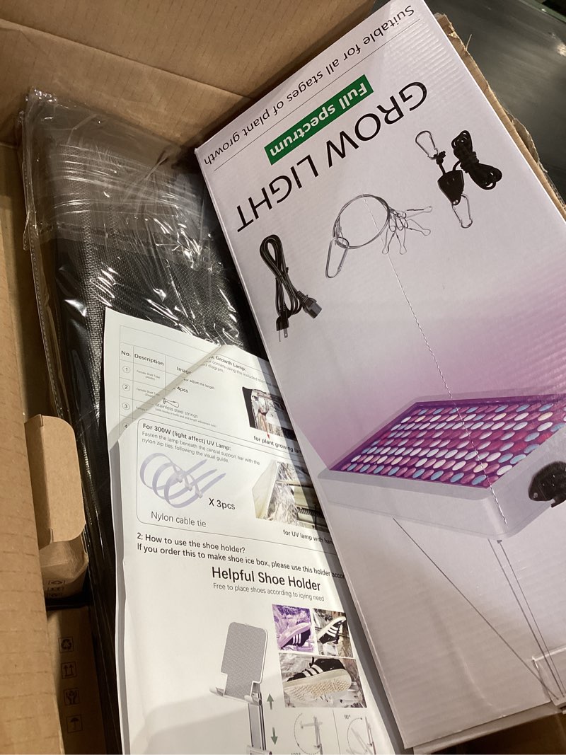Condition photo showing Good Condition for fungdo uv light box for diy icing box make yellow/oxidized soles icing white again or making 3d printer curing enclosure big curing station 2000w light affect with 2000w light affect plant growing light
