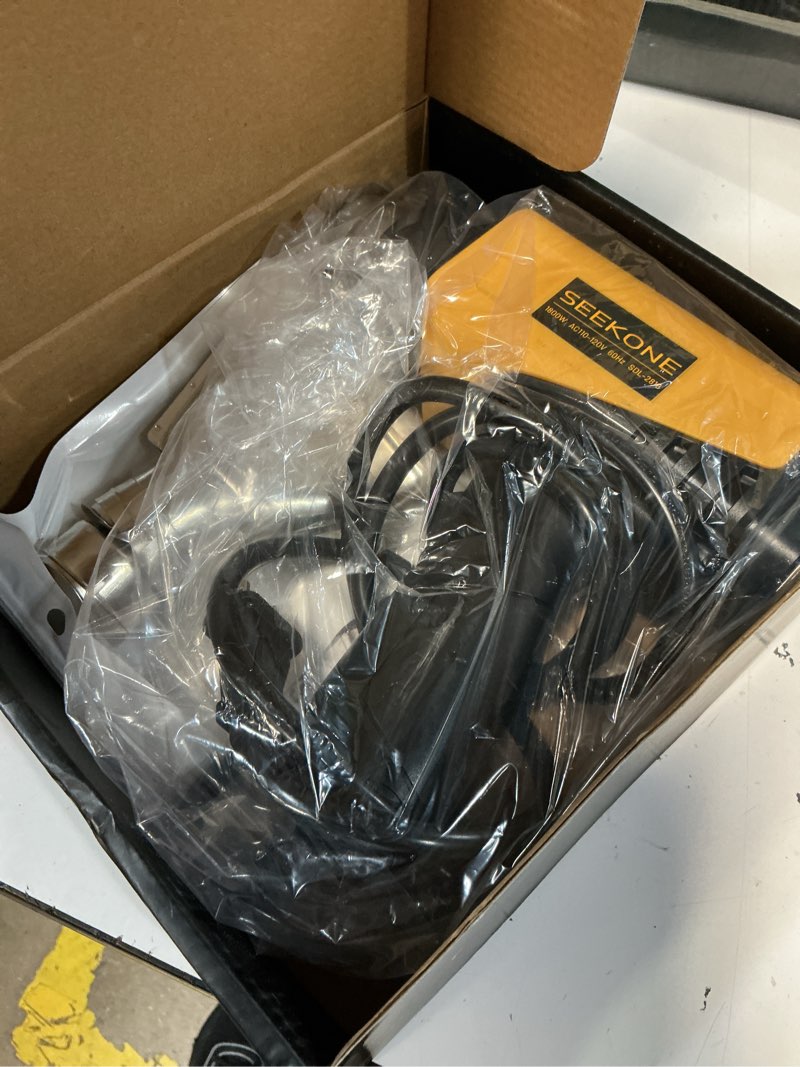 Condition photo showing Good Condition for seekone 1800w heat gun compact design heavy duty hot air gun 122?-1202??50?- 650??variable temperature control for 2 speed settings with 4 nozzels for crafts, vinyl wrap, shrink tubing