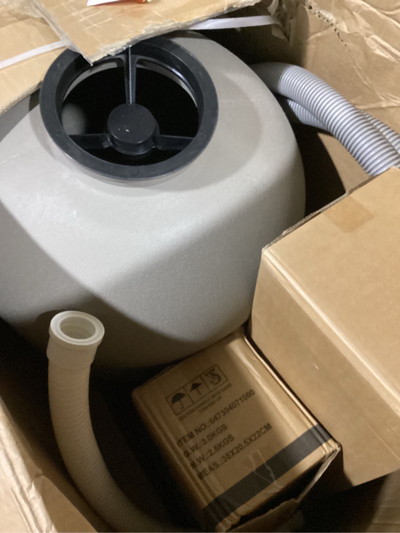 Condition photo showing As Is for SWIMLINE HYDROTOOLS Pool Sand Filter Pump For Above Ground & Inground Pool | 22 Inch Cleaner System VARIABLE DUAL 2-SPEED 1.5 HP Horsepower 4980 GPH | For Pools Up To 21000 Gallons 7 Way Valve Dual Speed Pump 22 Inch (Up To 21000 Gal)