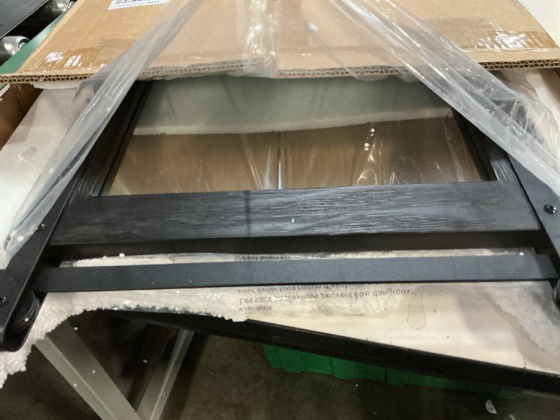 Condition photo showing Good Condition for farmhouse bathroom mirror, 18x26 inch black wood framed rustic vanity mirrors for wall, rectangular wall decor mirrors for bedroom living room entryway black 18"l x 26"w