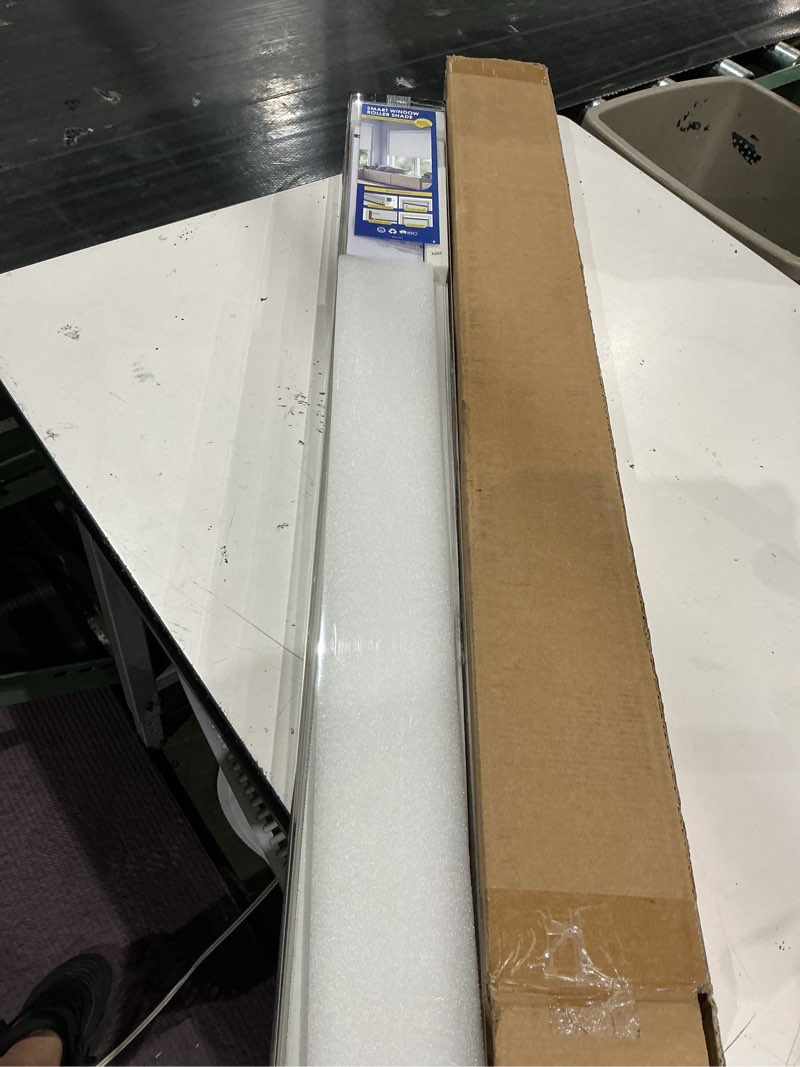 Condition photo showing New/Like New for unknown brand and size. motorized blinds, smart automatic roller shades | rechargeable blackout blinds, fabric shades for bedroom, living room,white