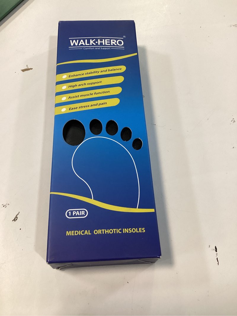 Condition photo showing New/Like New for plantar fasciitis feet insoles arch supports orthotics inserts relieve flat feet, high arch (mens 7-7 1/2 | womens 9-9 1/2) mens 7 - 7 1/2 | womens 9 - 9 1/2 gray