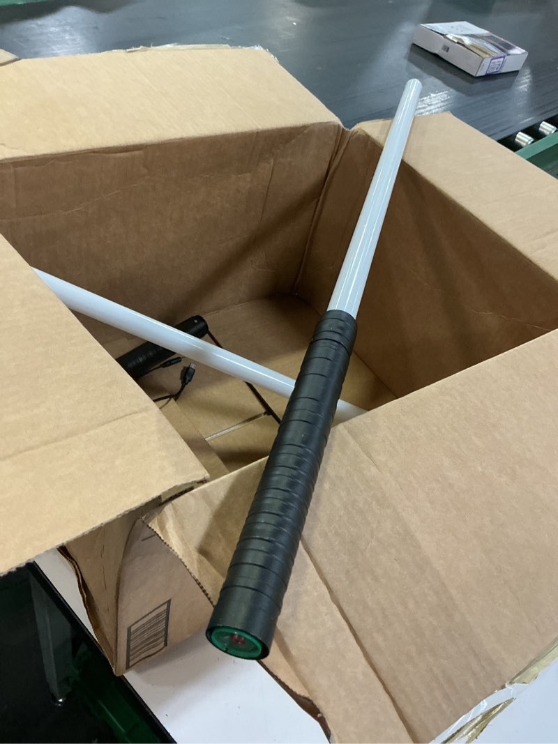 Condition photo showing As Is for munetoshi 2 pcs 37.5” lightsaber laser sword sound effect 7 colors change connect light