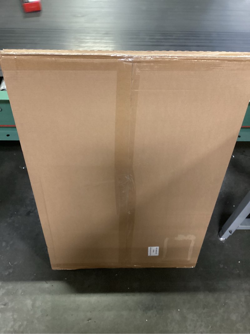 Condition photo showing New/Like New for amazon basics magnetic dry erase whiteboard, 35"w x 23"h, black wooden frame, wall-mounted for writing and presentation black/white 35"w x 23"h
