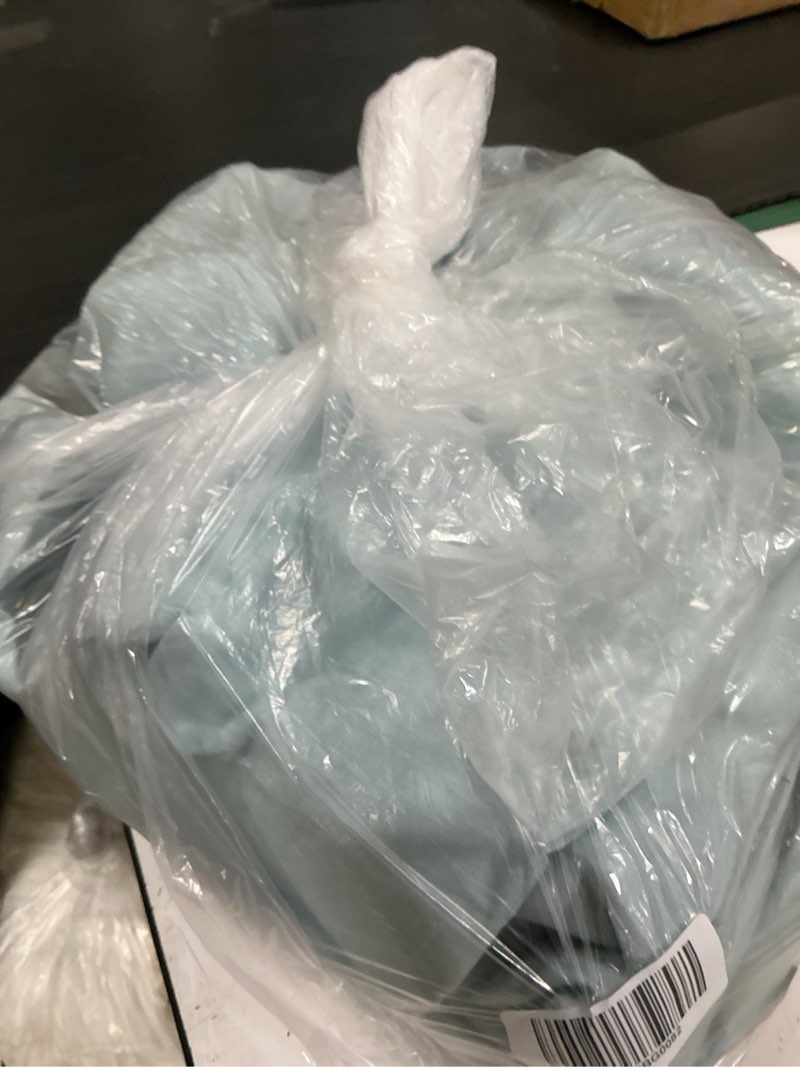 Condition photo showing Good Condition for european linen room darkening curtain, 96x108, light blue 1 piece