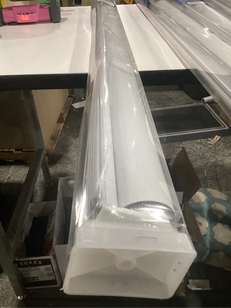 Condition photo showing New/Like New for cordless blackout roller shades for indoor windows – jacquard linen look, thermal uv blocking pull down blinds for bedroom, office, home(linen gery,23"x72") linen grey 23"w x 72"h