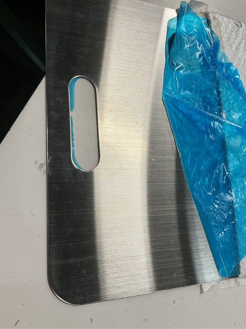 Condition photo showing Good Condition for Katuchef Titanium Cutting Board - Upgraded 100% Pure Titanium Cutting Boards for Kitchen Non Toxic, Double-Grade Hygiene Durable Non Moldy Dishwasher Safe Meat Fruit Metal Board (1PC 12 * 18 Inch) XX-Large