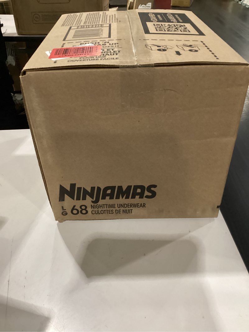 Condition photo showing New/Like New for pampers ninjamas girls nighttime bedwetting underwear, size 8 night time underwear (64-125 lbs), 64 