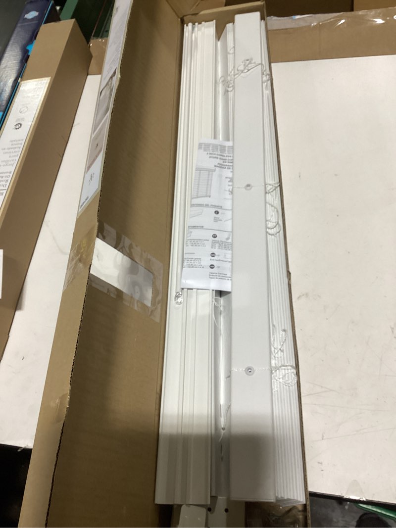 allen + roth Trim at Home 2-in Slat Width 34-in x 64-in Cordless White Faux Wood Room Darkening